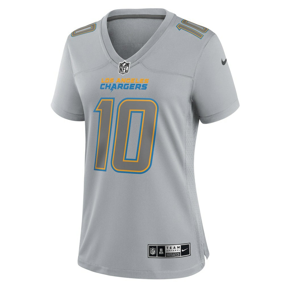 Justin Herbert Los Angeles Chargers Women's Atmosphere Fashion Game Jersey Gray