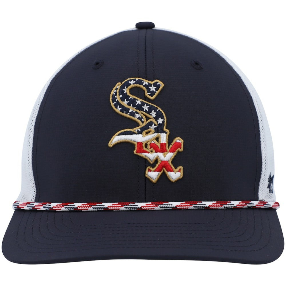 Chicago White Sox '47 Flag Fill Trucker Snapback Hat - Navy/White Hats