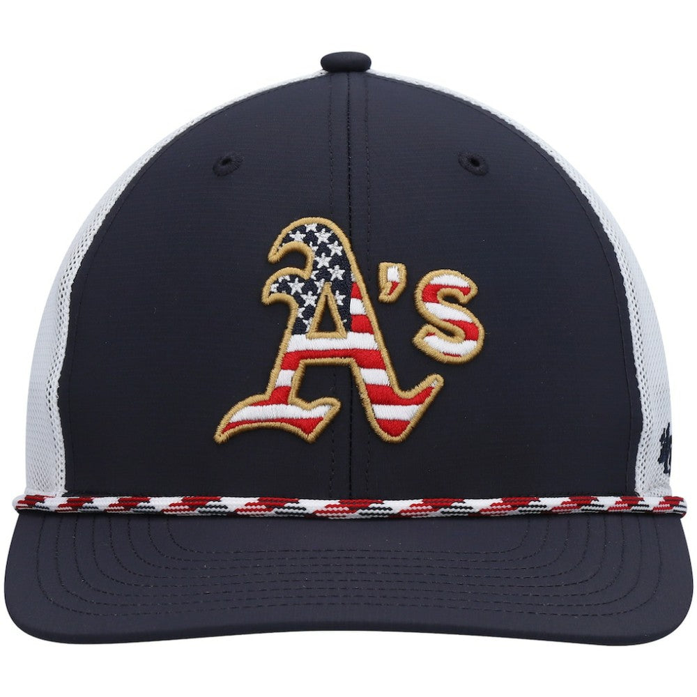 Athletics '47 Flag Fill Trucker Snapback Hat - Navy/White Hats
