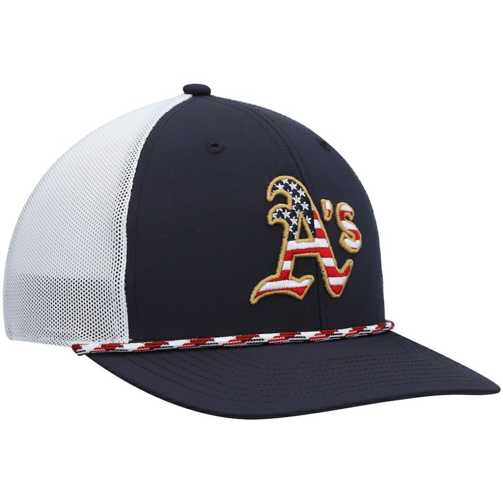 Athletics '47 Flag Fill Trucker Snapback Hat - Navy/White Hats
