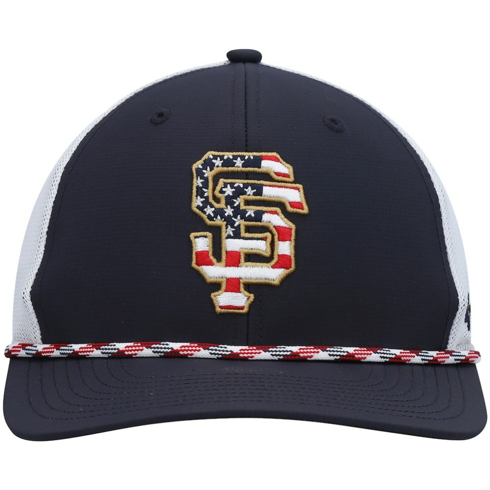 San Francisco Giants '47 Flag Fill Trucker Snapback Hat - Navy/White Hats