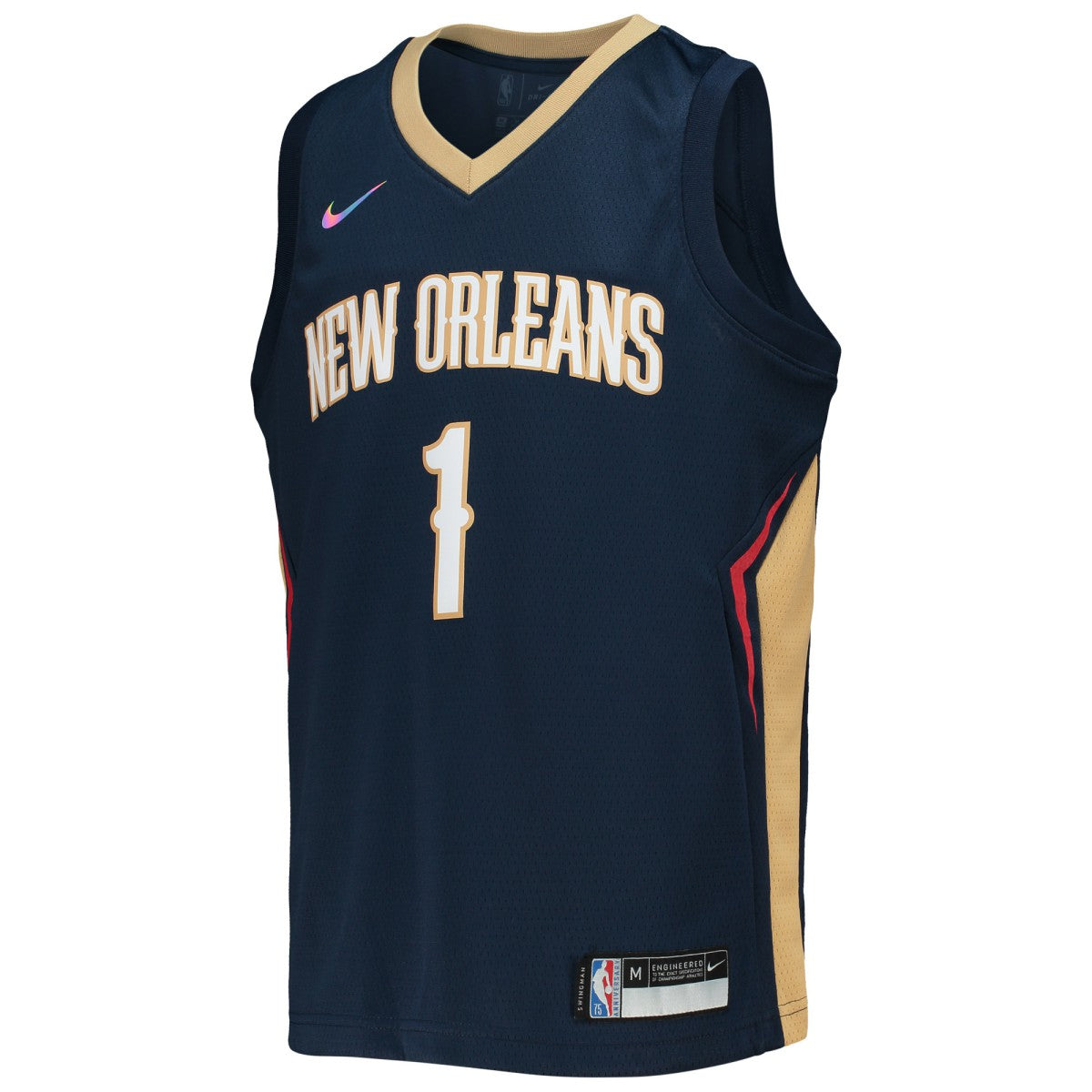 Zion Williamson New Orleans Pelicans Youth 2021/22 Diamond Swingman Jersey Icon Edition Navy