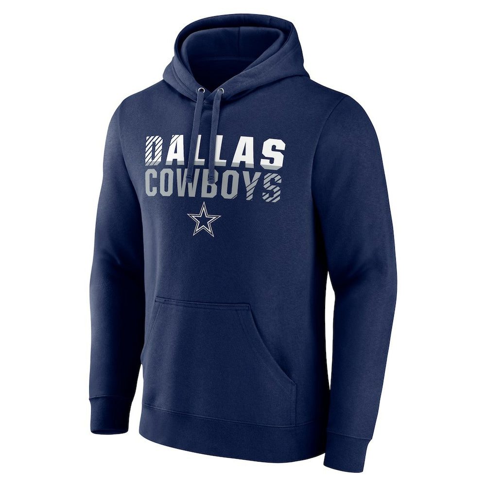 Dallas Cowboys Fade Out Fitted Pullover Hoodie Navy