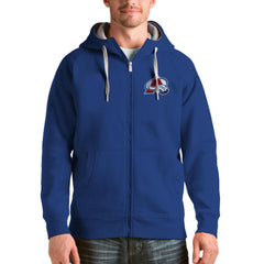 NHL Colorado Avalanche Antigua Logo Victory Full-Zip Hoodie - Royal