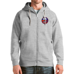 NHL New York Islanders Antigua Logo Victory Full-Zip Hoodie - Heathered Gray