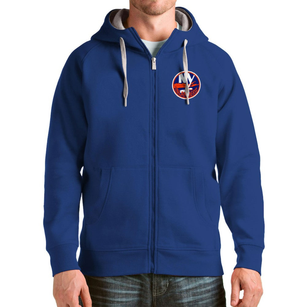 NHL New York Islanders Antigua Logo Victory Full-Zip Hoodie - Royal