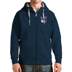 NHL New York Rangers Antigua Logo Victory Full-Zip Hoodie - Navy