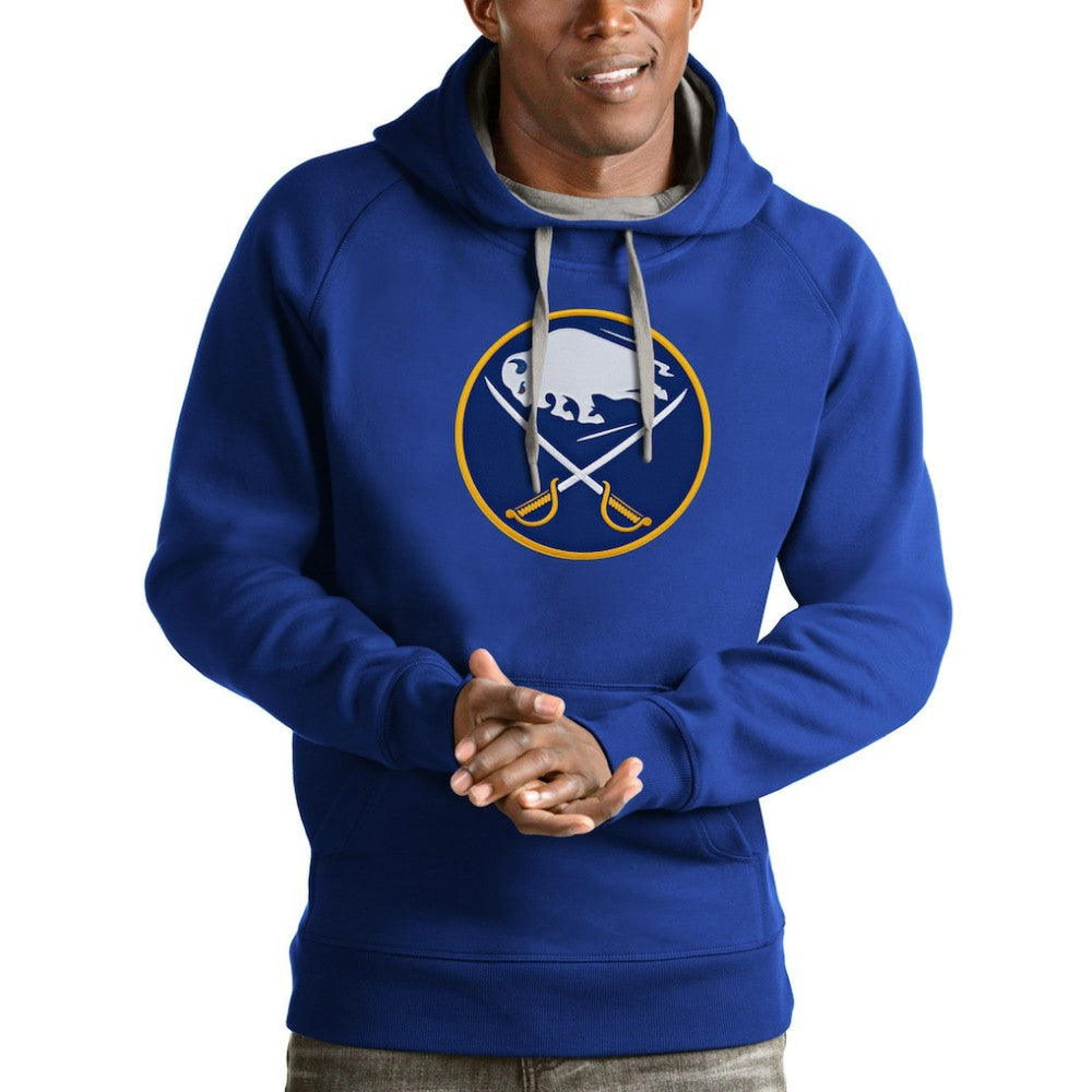 NHL Buffalo Sabres Antigua Logo Victory Pullover Hoodie - Royal