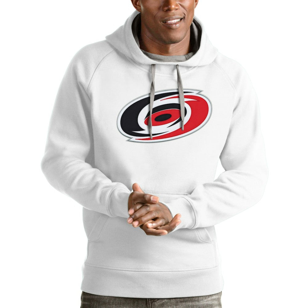 NHL Carolina Hurricanes Antigua Logo Victory Pullover Hoodie - White