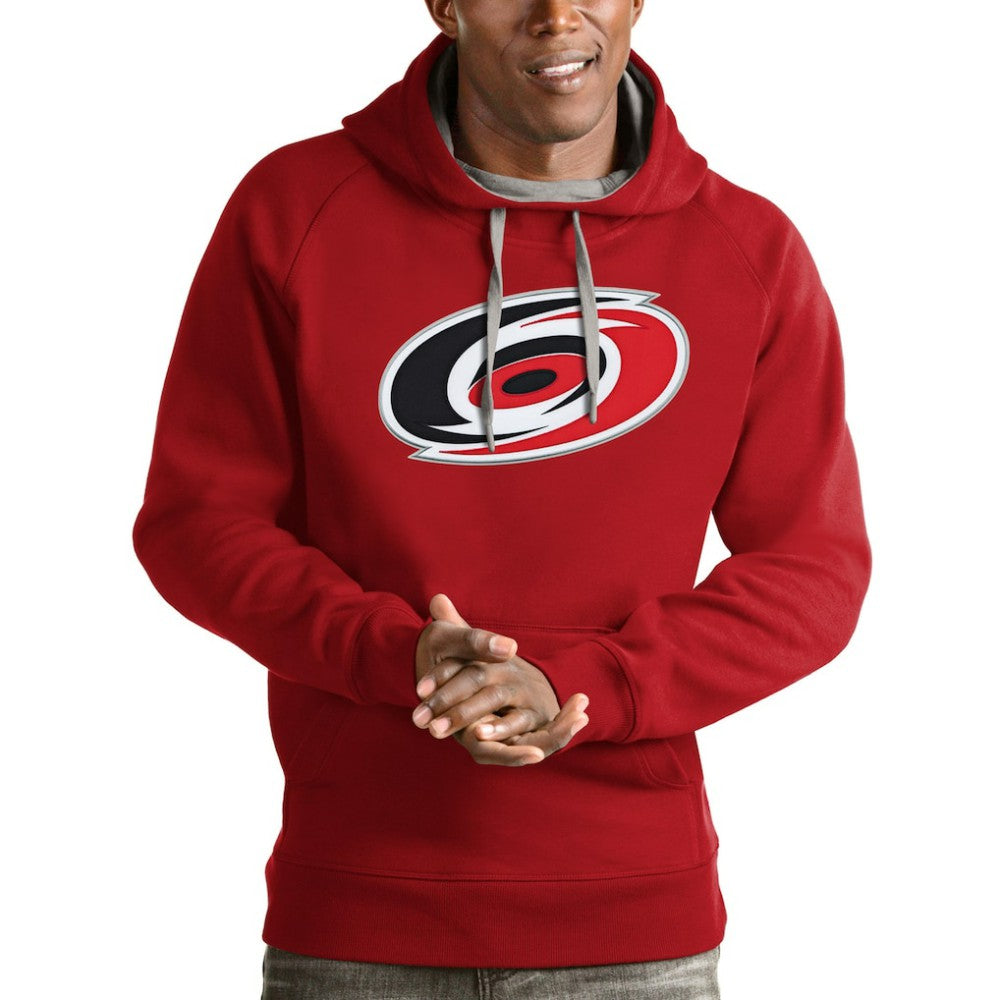 NHL Carolina Hurricanes Antigua Logo Victory Pullover Hoodie - Red