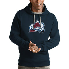 NHL Colorado Avalanche Antigua Logo Victory Pullover Hoodie - Navy