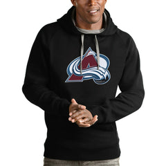 NHL Colorado Avalanche Antigua Logo Victory Pullover Hoodie - Black