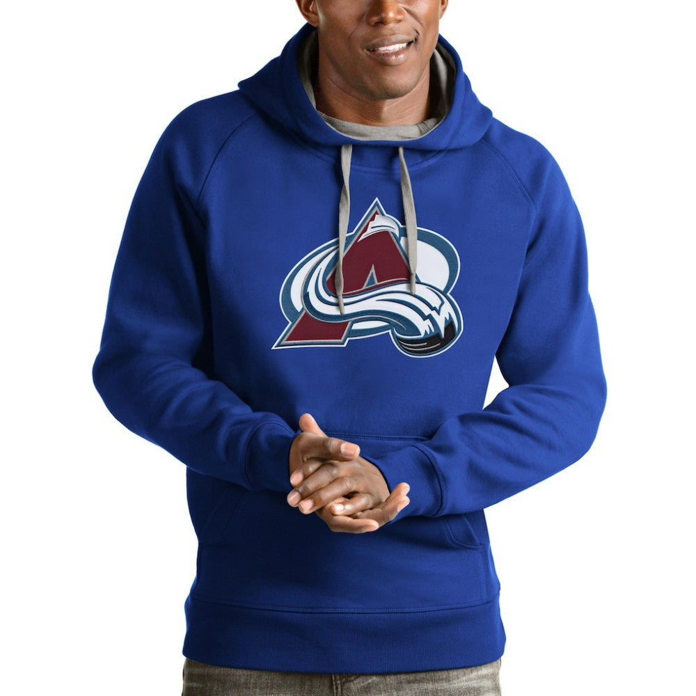 NHL Colorado Avalanche Antigua Logo Victory Pullover Hoodie - Blue