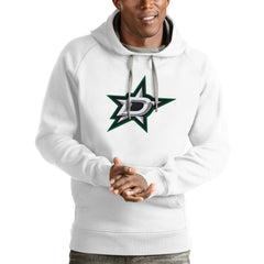 NHL Dallas Stars Antigua Logo Victory Pullover Hoodie - White