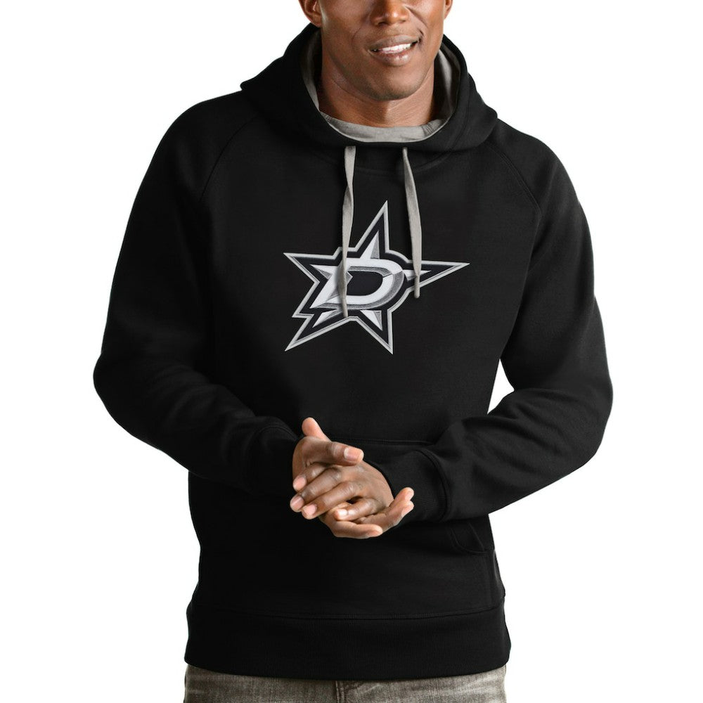 NHL Dallas Stars Antigua Logo Victory Pullover Hoodie - Black