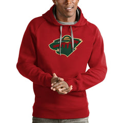 NHL Minnesota Wild Antigua Logo Victory Pullover Hoodie - Red