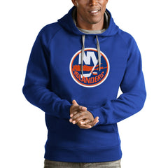 NHL New York Islanders Antigua Logo Victory Pullover Hoodie - Royal