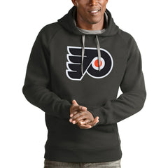 NHL Philadelphia Flyers Antigua Logo Victory Pullover Hoodie - Charcoal