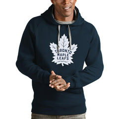 NHL Toronto Maple Leafs Antigua Logo Victory Pullover Hoodie - Navy
