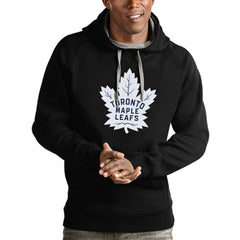 NHL Toronto Maple Leafs Antigua Logo Victory Pullover Hoodie - Black