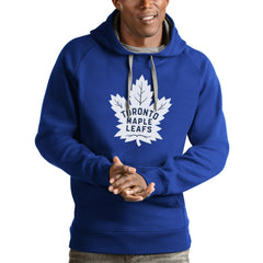 NHL Toronto Maple Leafs Antigua Logo Victory Pullover Hoodie - Blue