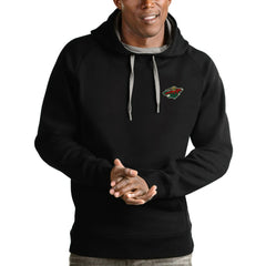 NHL Minnesota Wild Antigua Team Victory Pullover Hoodie - Black