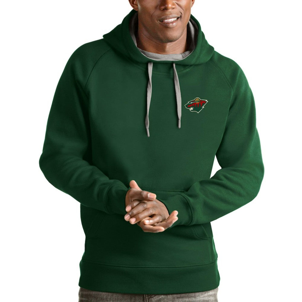 NHL Minnesota Wild Antigua Victory Pullover Hoodie - Hunter Green