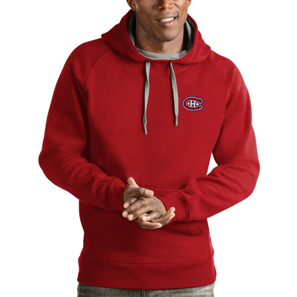 NHL Montreal Canadiens Antigua Team Victory Pullover Hoodie - Red