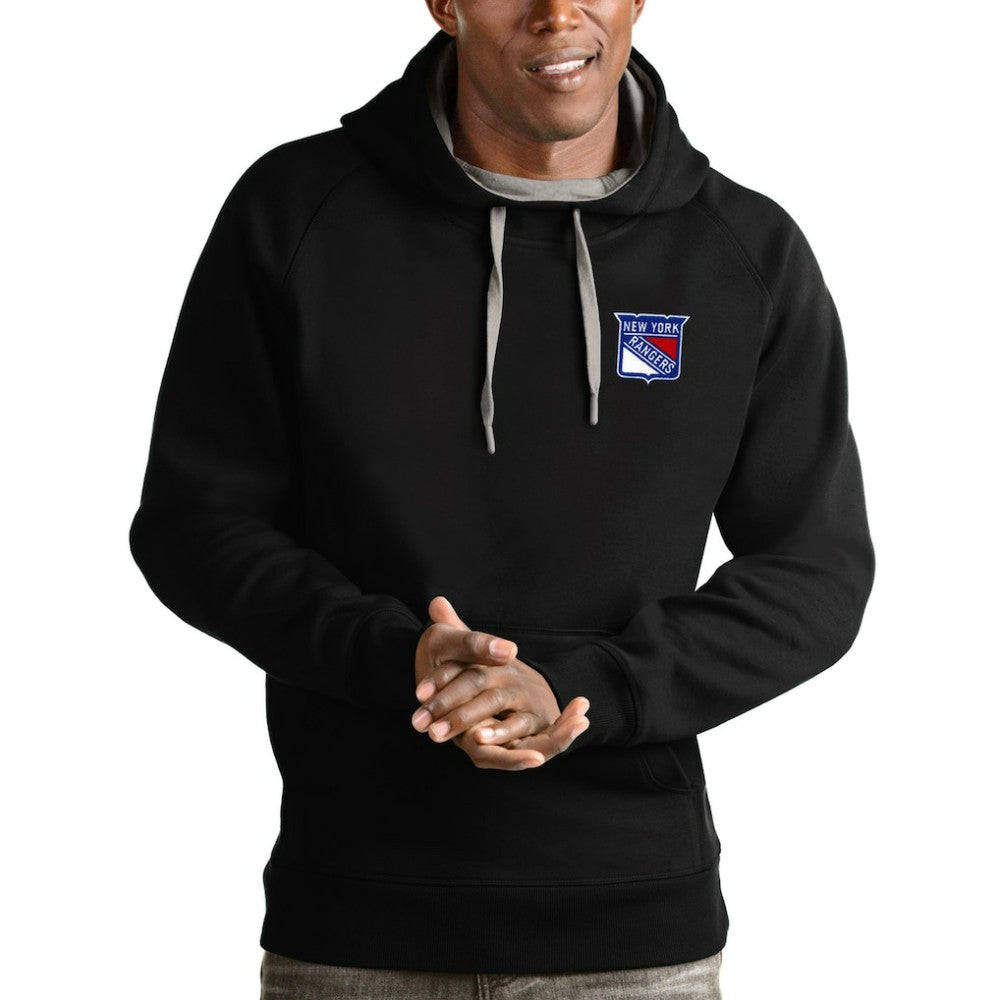 NHL New York Rangers Antigua Victory Pullover Hoodie - Black