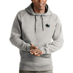 NHL San Jose Sharks Antigua Victory Pullover Hoodie - Heathered Gray