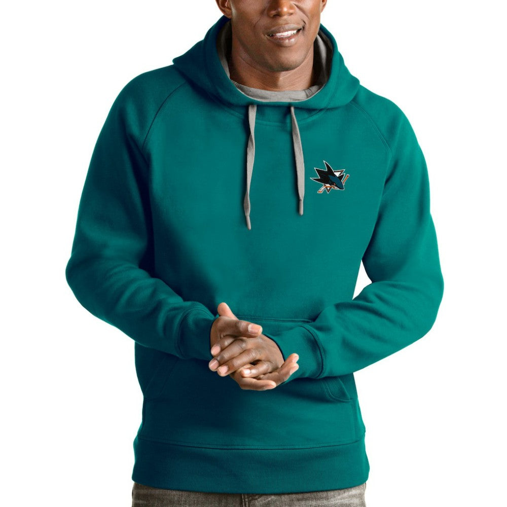 NHL San Jose Sharks Antigua Victory Pullover Hoodie - Teal