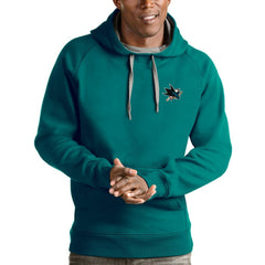NHL San Jose Sharks Antigua Victory Pullover Hoodie - Teal
