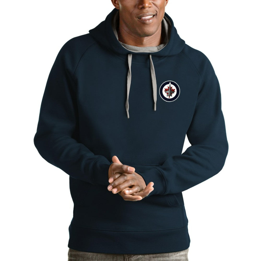 NHL Winnipeg Jets Antigua Team Victory Pullover Hoodie - Navy