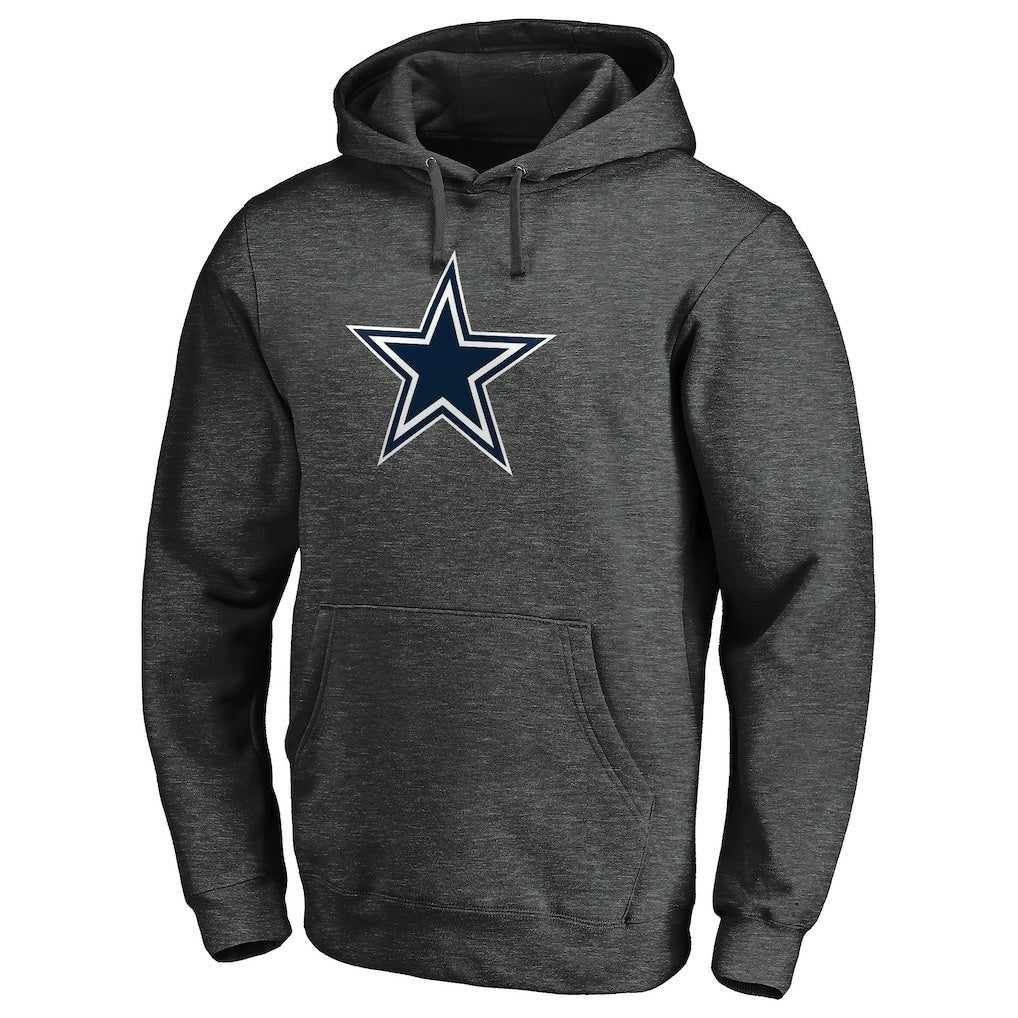 Dallas Cowboys Primary Logo Fitted Pullover Hoodie Charcoal