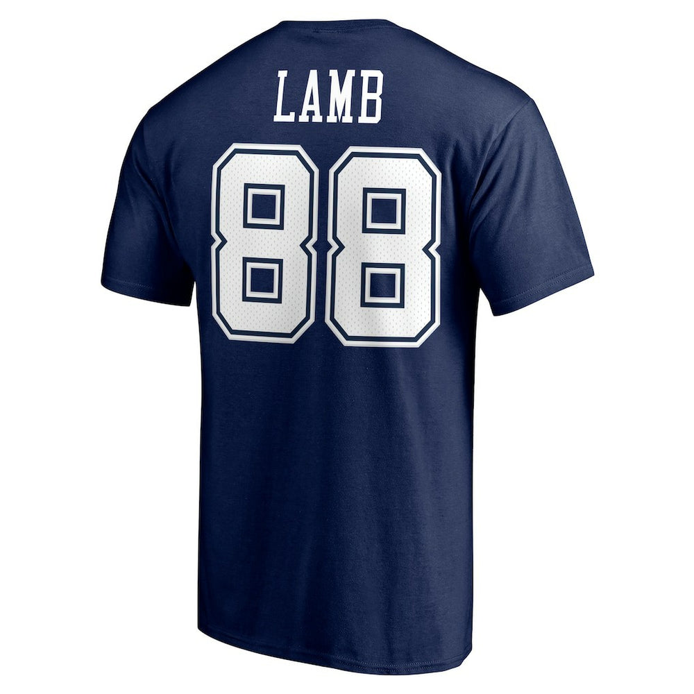CeeDee Lamb Dallas Cowboys Team Player Icon Name & Number T-Shirt Navy