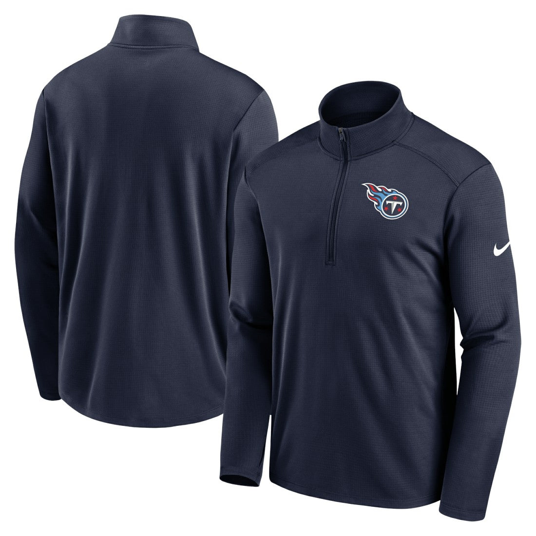 Tennessee Titans Logo Pacer Performance Half-Zip Jacket Navy