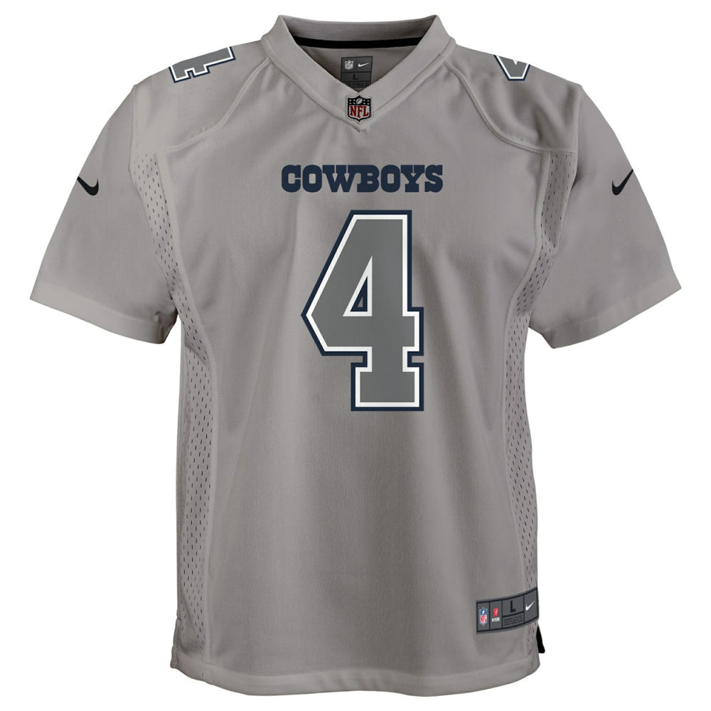 Dak Prescott Dallas Cowboys Youth Atmosphere Game Jersey Gray