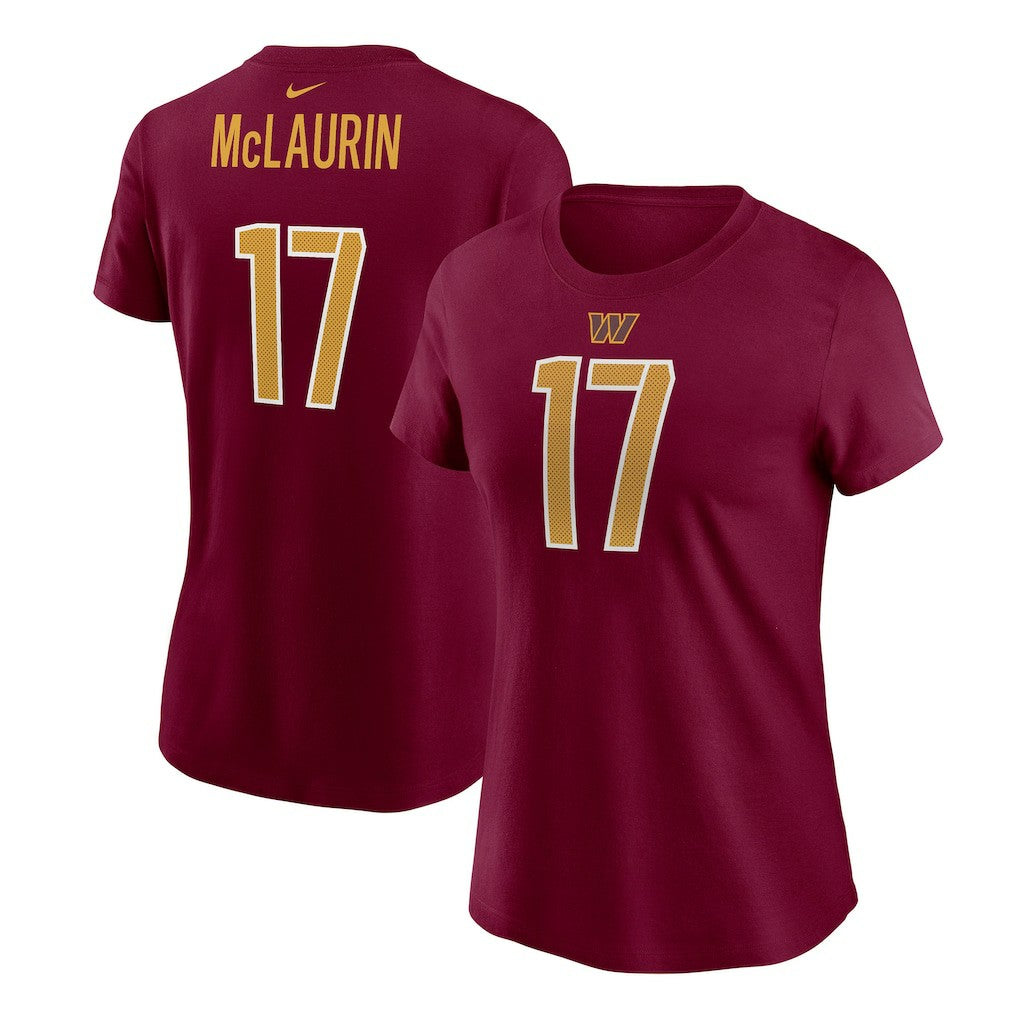 Terry McLaurin Washington Commanders Women's Player Name & Number T-Shirt Burgundy