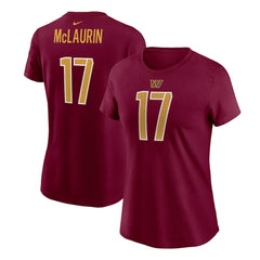 Terry McLaurin Washington Commanders Women's Player Name & Number T-Shirt Burgundy