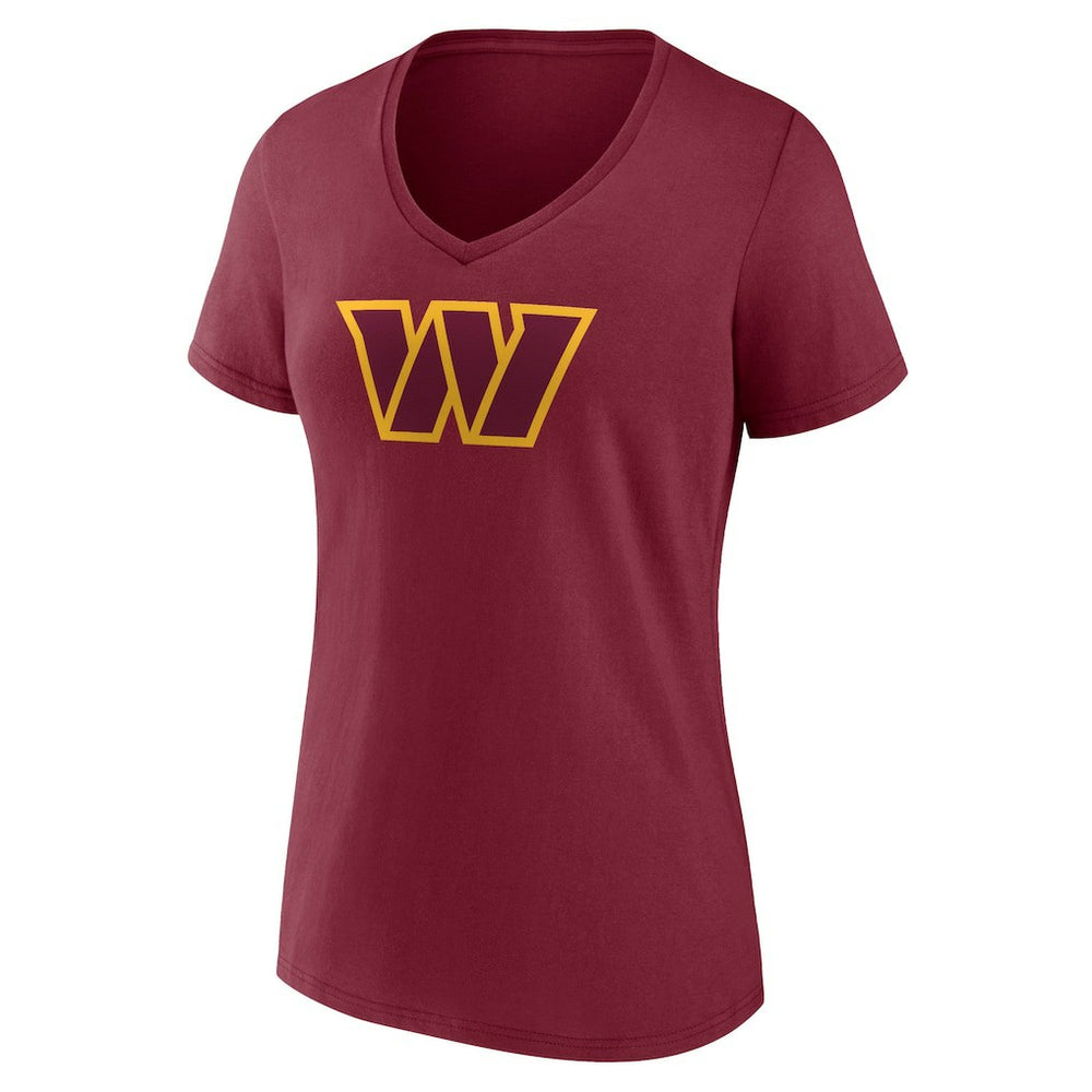 Terry McLaurin Washington Commanders Women's Player Icon Name & Number V-Neck T-Shirt Burgundy
