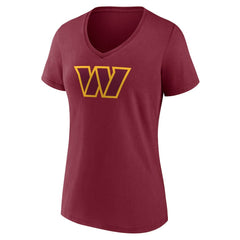 Terry McLaurin Washington Commanders Women's Player Icon Name & Number V-Neck T-Shirt Burgundy