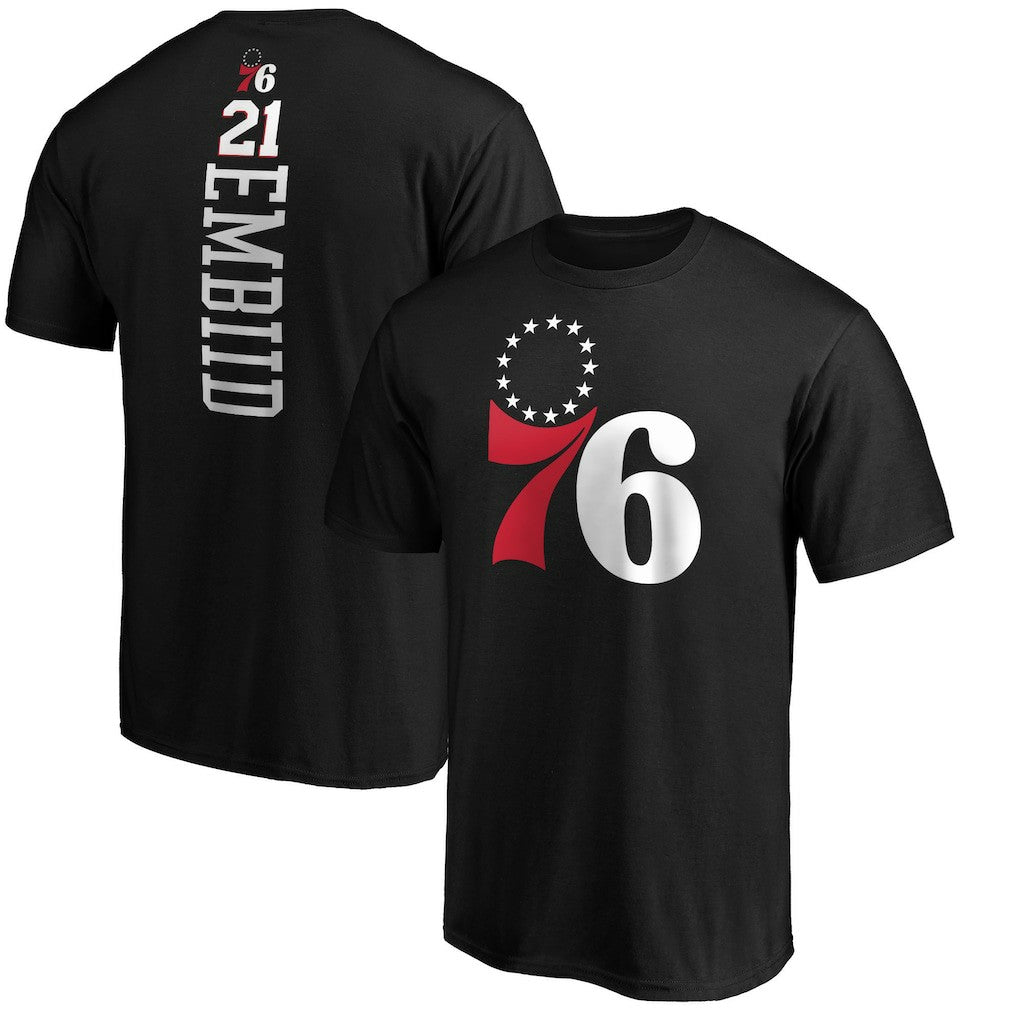 Joel Embiid Philadelphia 76ers Playmaker Name & Number T-Shirt Black