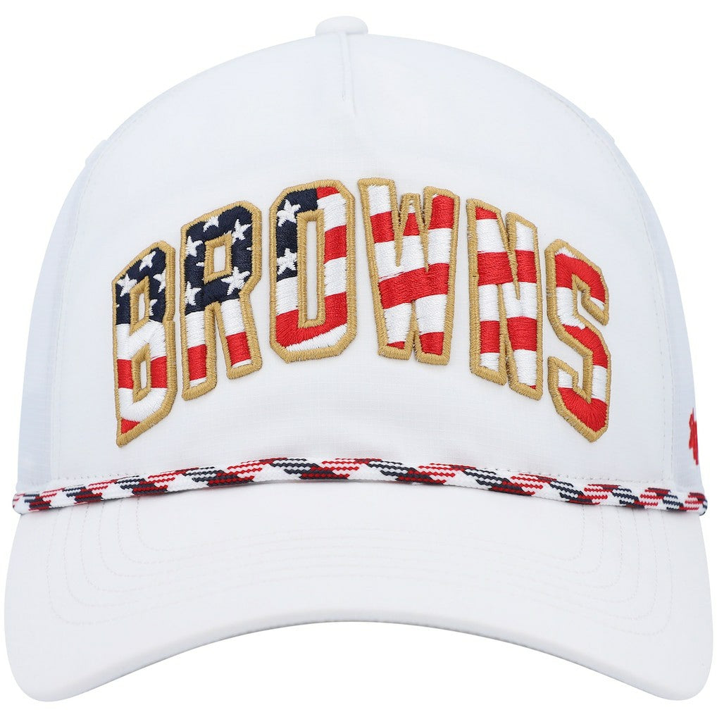 Cleveland Browns '47 Hitch Stars and Stripes Trucker Adjustable Hat White
