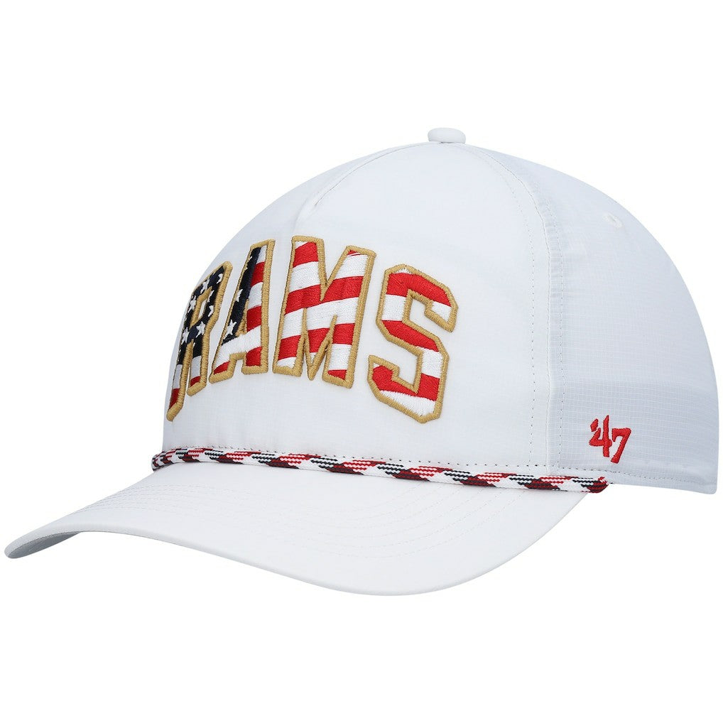 Los Angeles Rams '47 Hitch Stars and Stripes Trucker Adjustable Hat White