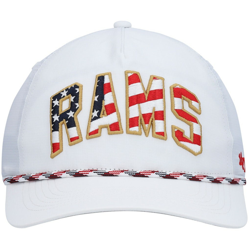 Los Angeles Rams '47 Hitch Stars and Stripes Trucker Adjustable Hat White