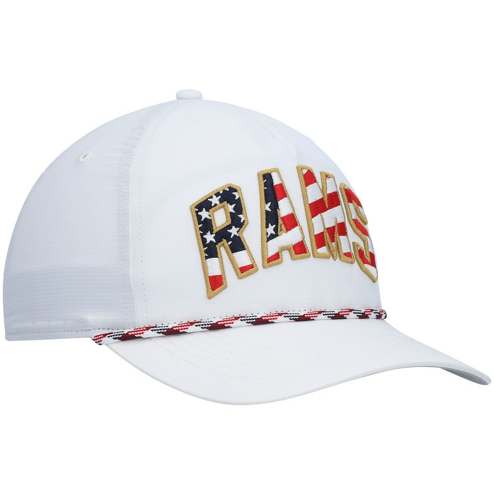Los Angeles Rams '47 Hitch Stars and Stripes Trucker Adjustable Hat White