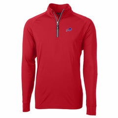 Buffalo Bills Cutter & Buck Adapt Eco Knit Quarter-Zip Pullover Top Red