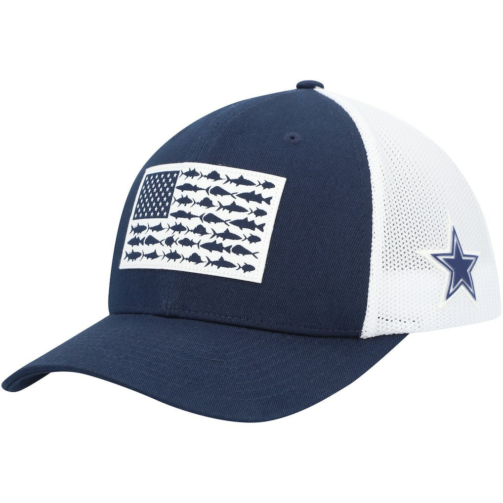 Dallas Cowboys Mesh Fish Flag Flex Hat Navy/White