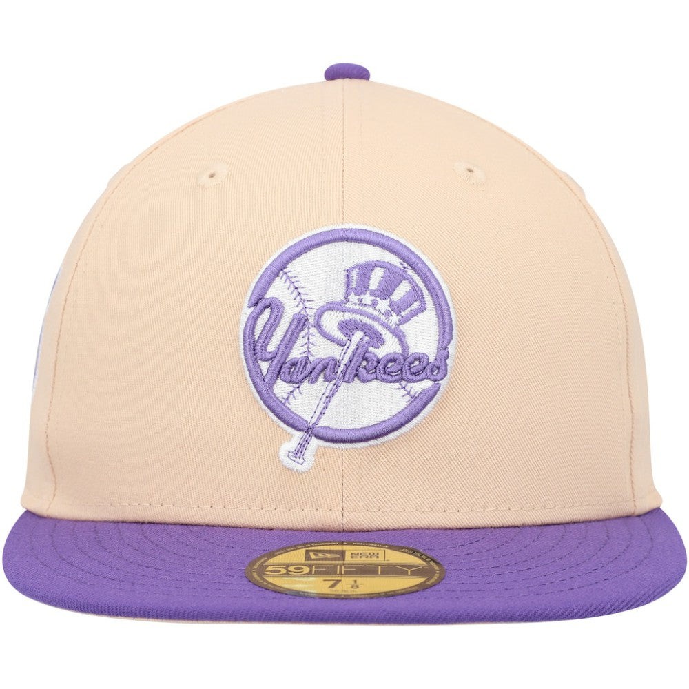 New York Yankees New Era Subway Series Side Patch 59FIFTY Fitted Hat - Peach/Purple Hats