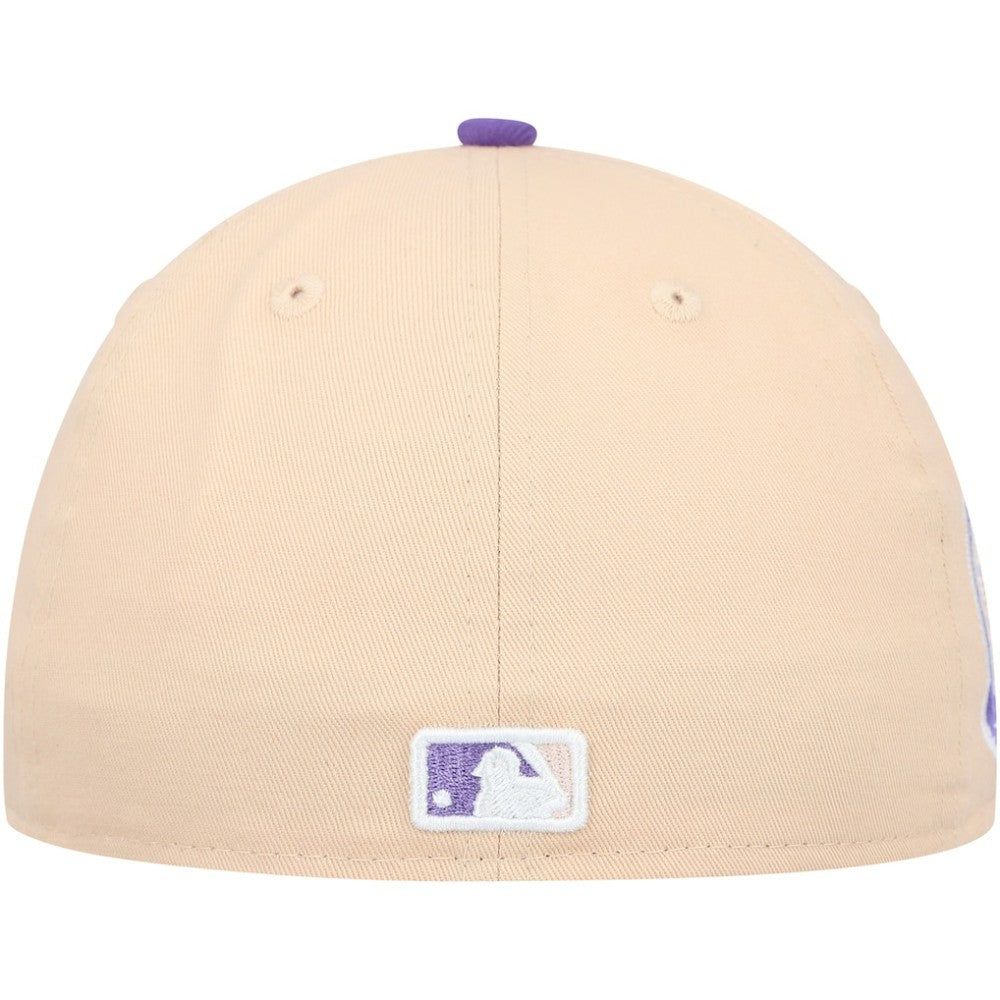 New York Yankees New Era Subway Series Side Patch 59FIFTY Fitted Hat - Peach/Purple Hats